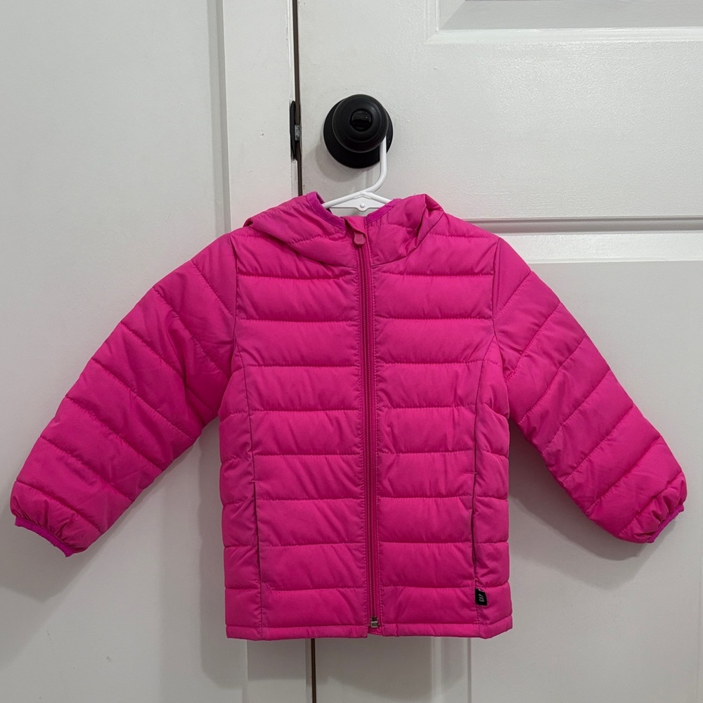 Baby GAP Vibrant Pink Hooded Puffer Jacket
